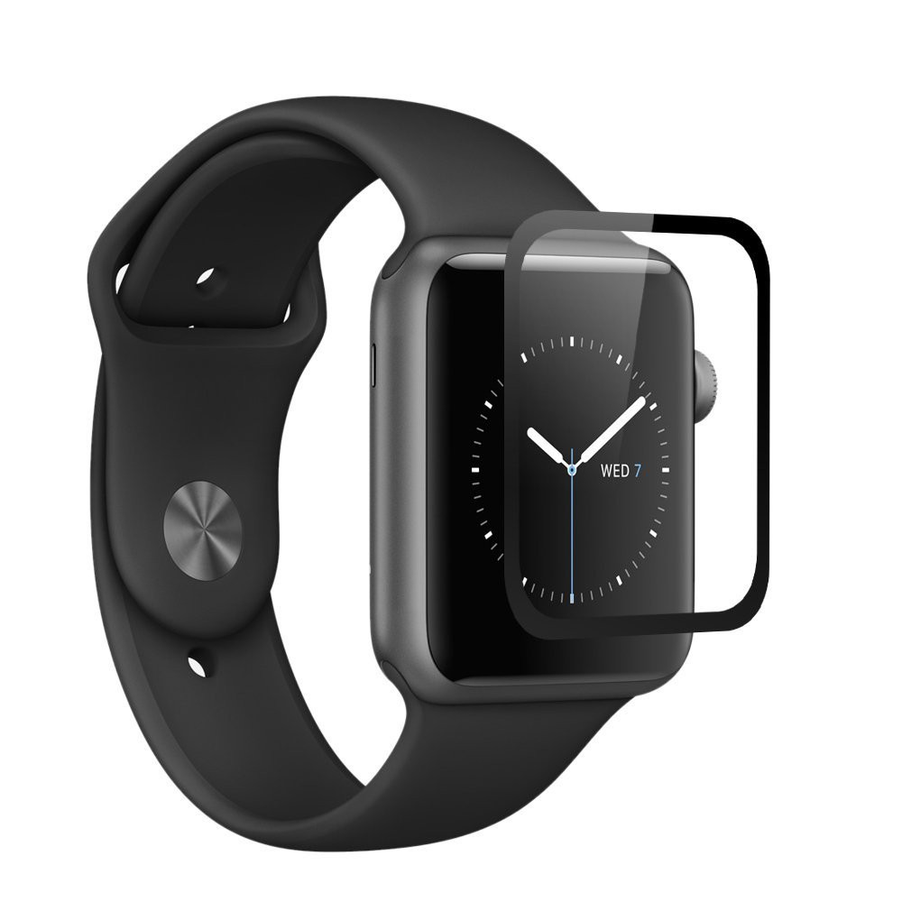 Kính cường lực cong 3D cho đồng hồ thông minh Apple Watch Series 1 2 3 38mm 42mm