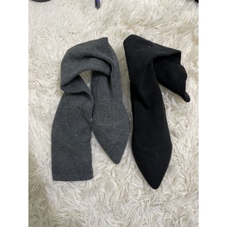 Bốt đùi len mũi nhọn đế bệt (hàng cao cấp ) (sale)