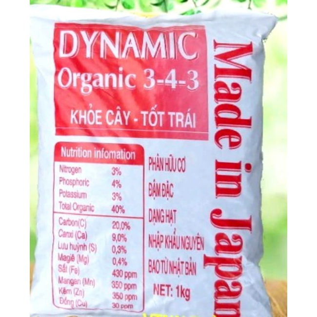 Phân Hữu Cơ DYNAMIC Nhật Bản 3-4-3