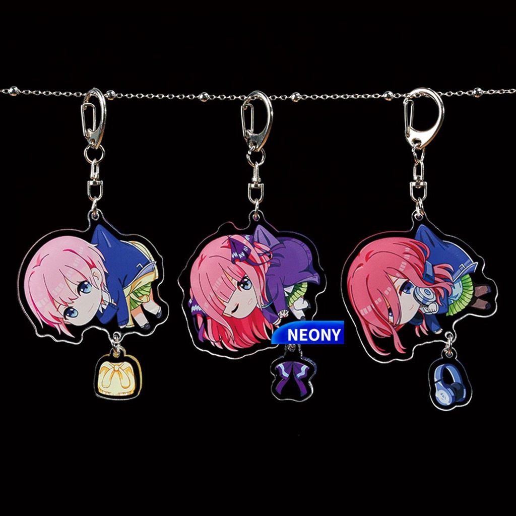Neony Móc Khóa Acrylic Hình Nhân Vật Anime Yotsuba Miku Ichika Nino Nakano