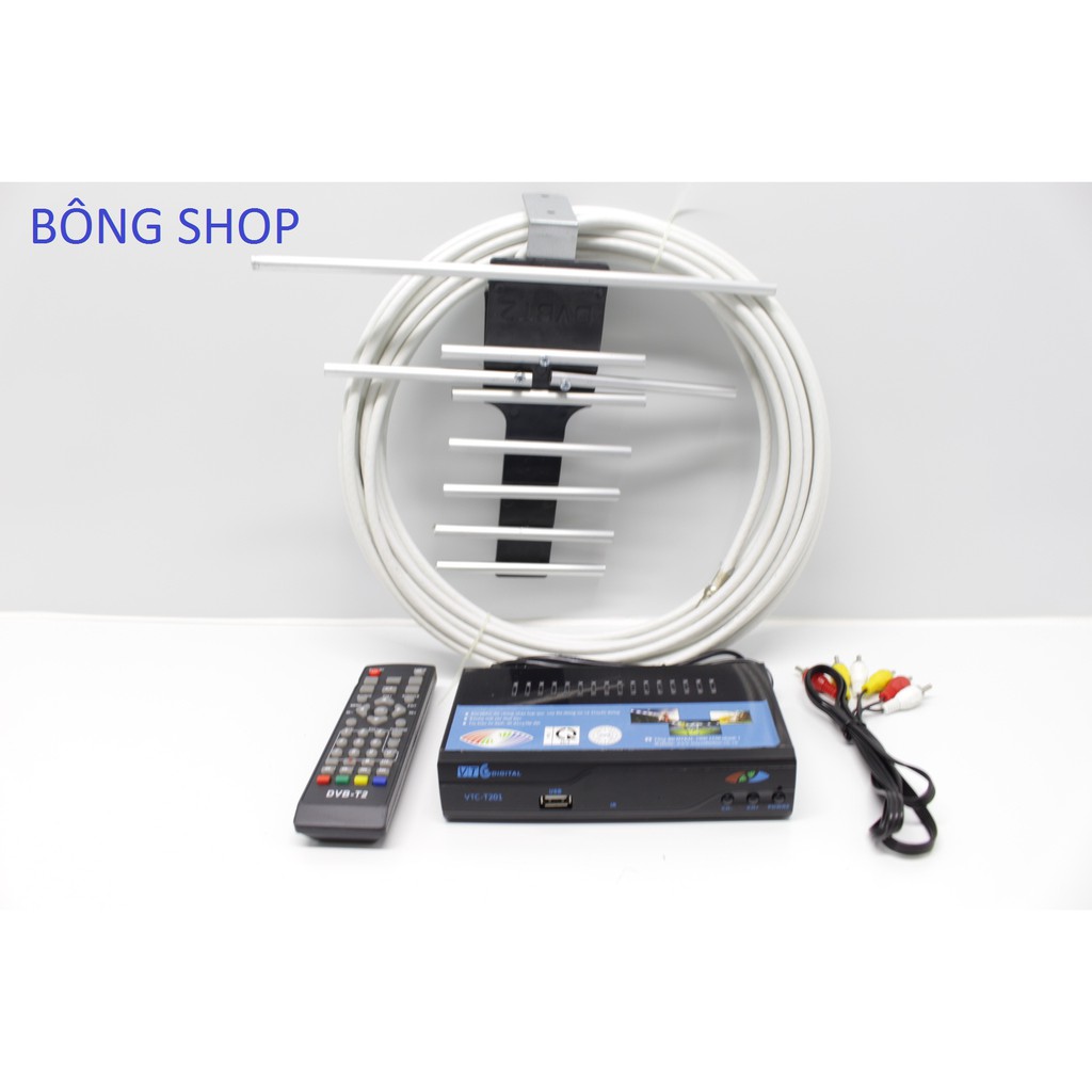 Đầu thu truyền hình số mặt đất DVB T2  model STB - Q88 + 1 Dàn 15m dây - SC1231098 | BigBuy360 - bigbuy360.vn