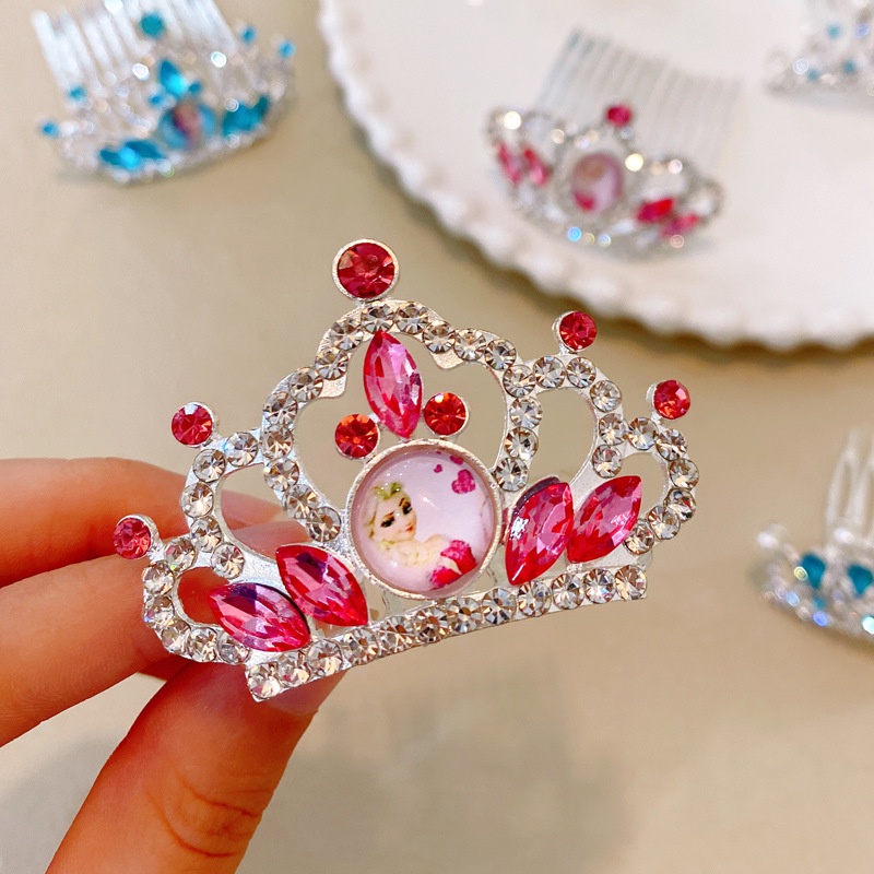 Lược Cài Tóc Hình Vương Miện Công Chúa Frozen Dễ Thương Cho Bé Gái