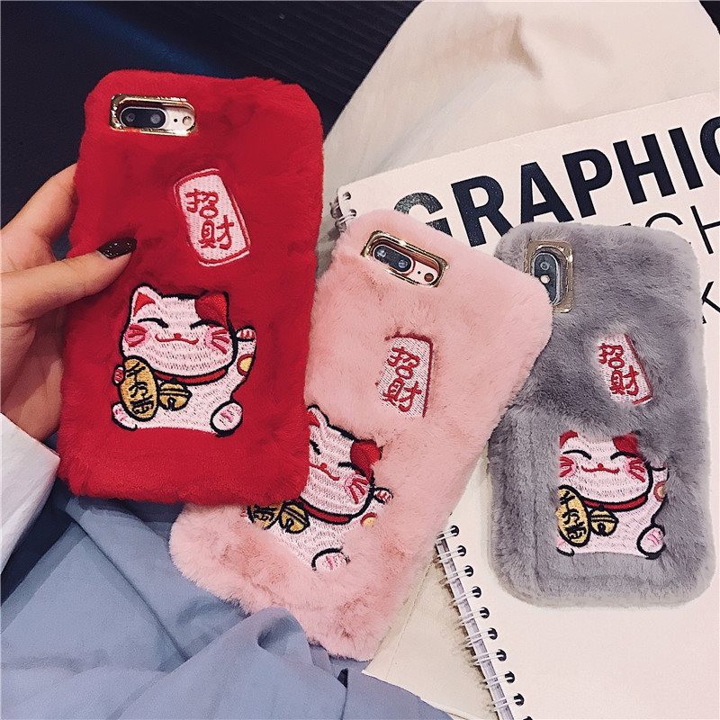 ỐP IPHONE LÔNG MÈO THẦN TÀI