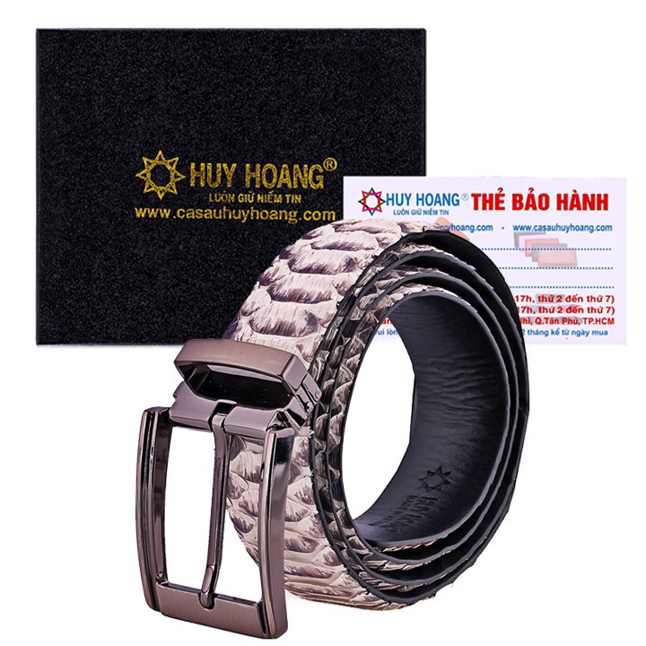 Thắt lưng nam da trăn Vip đầu kim màu da nguyên thủy HW4326