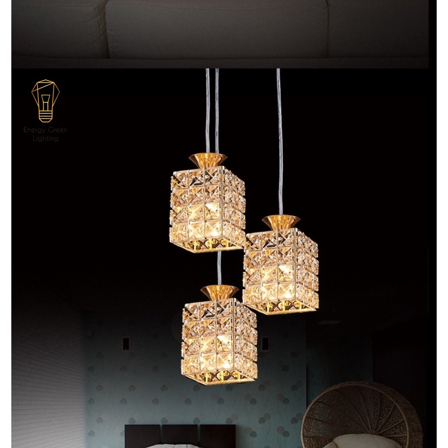 Đèn Thả Trang Trí Pha Lê Cao Cấp Energy Green Lighting SJ-049 Decor Vintage - Phong Cách Bắc Âu