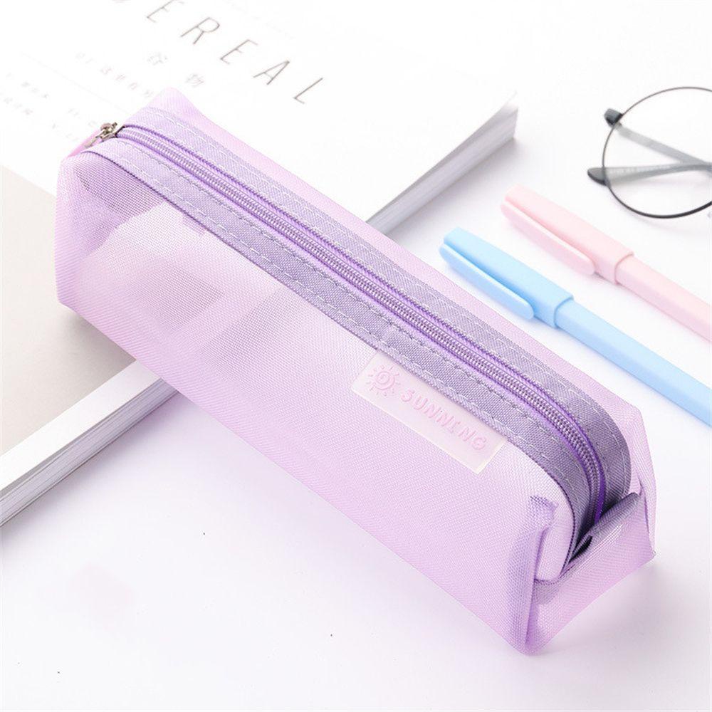 IVANES Bóp Viết Vải Lưới Trong Suốt Cỡ Lớn Thời Trang Đơn Giản