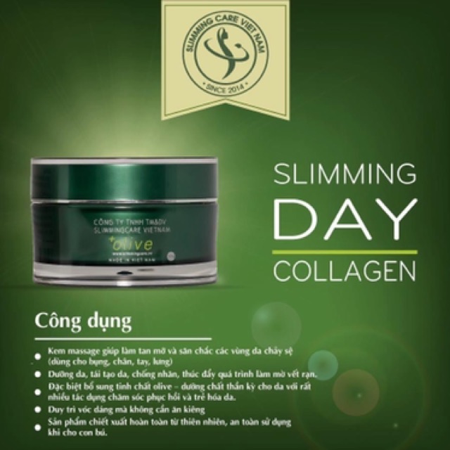 Kem tan mỡ slimming day colagen sĩ