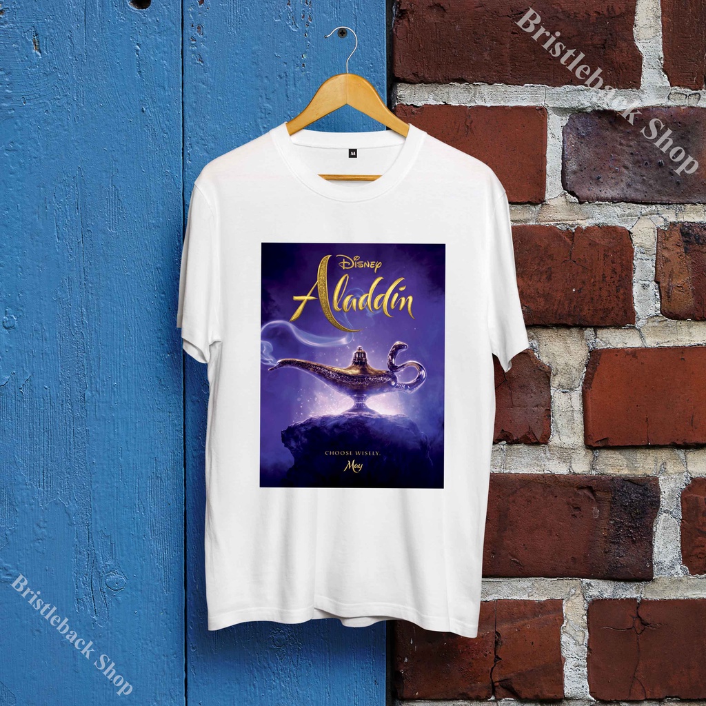Áo Thun Aladdin và cây đèn thần Unisex Cotton cổ tròn mềm mại trẻ trung phong cách I8ALD007