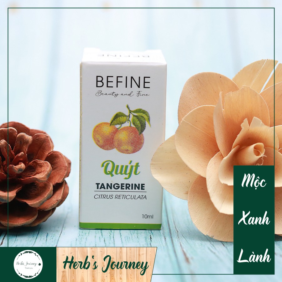 Tinh dầu vỏ quýt nguyên chất - BEFINE - Tinh dầu cao cấp chưng cất từ tự nhiên - Thơm phòng khử mùi