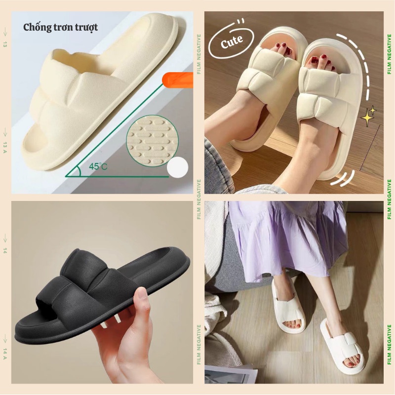 Dép Nữ Dép Bánh Mì Đế Bệt Quai Ngang Siêu Êm Chân TITAN STORE