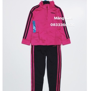 Bộ Nỉ Bé Gái Thể Thao Hồng Adi…das