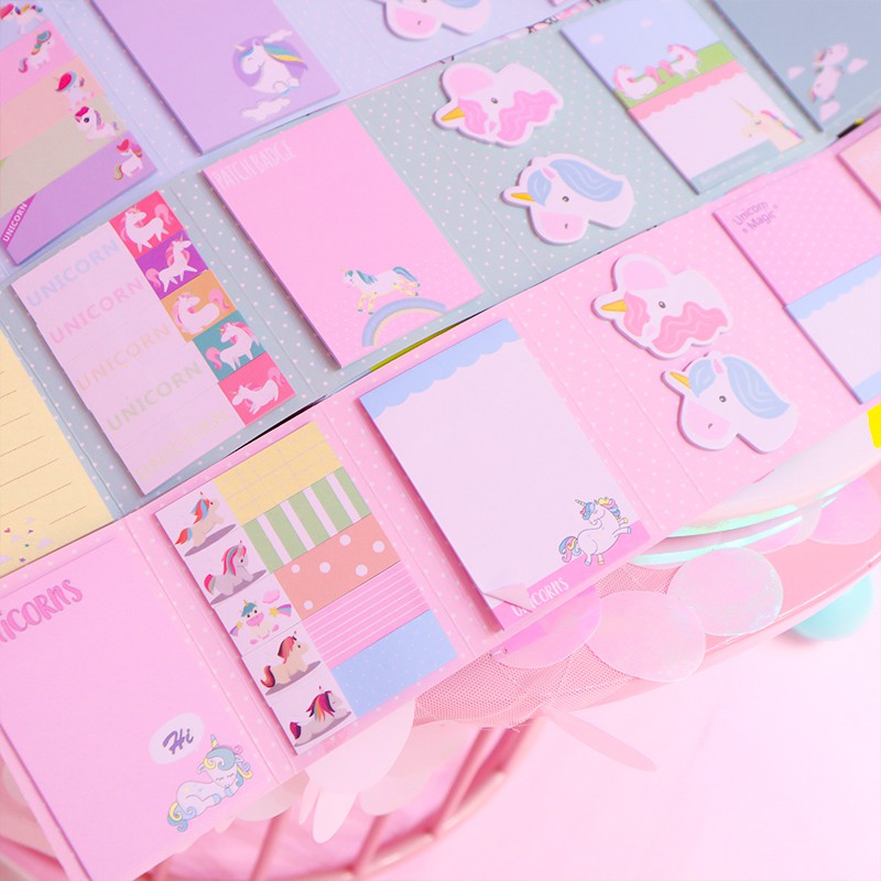 [Mã LIFEBOOK2 giảm 10% đơn 0Đ] Sticky Note Book - Giấy Ghi Chú 6 Trong 1 Dễ Thương