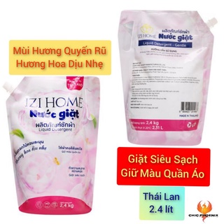 [ Thái Lan ] Nước giặt IZI HOME hương hoa dịu nhẹ túi 2.4kg