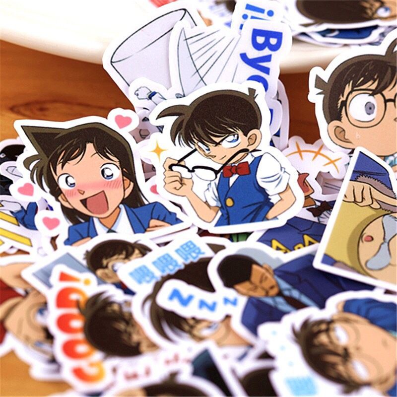 Bộ 10-50 hình sticker conan decal chống nước