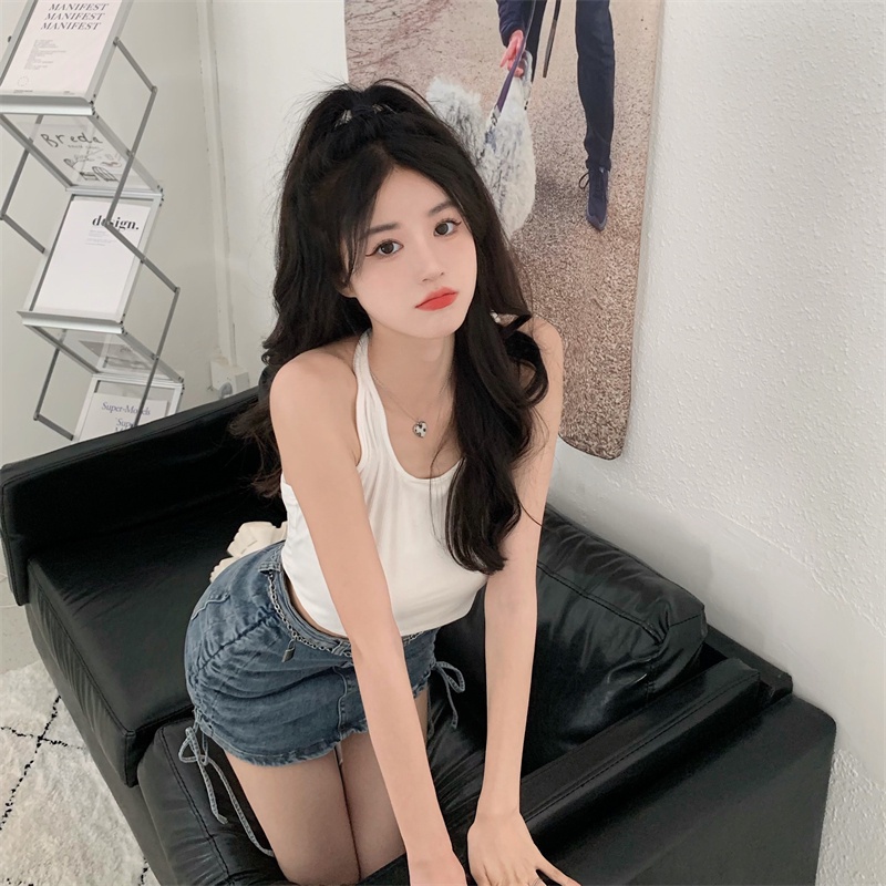 Chân váy nữ, chân váy jeans nữ rút dây 2 bên size S M L SKUCV-08A 1990clother