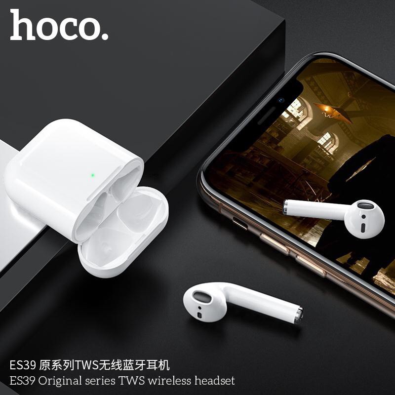 Tai nghe Bluetooth Chính Hãng Siêu Chất Hoco ES39 Original series V5.0 (Trắng) Định Vị Đổi Tên HÀNG ĐẸP