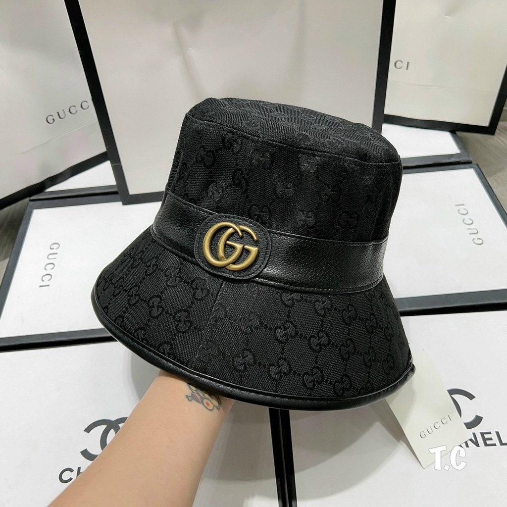 Mũ bucket hoạ tiết  tai bèo gucci nón vành cụp dành cho Nam nữ