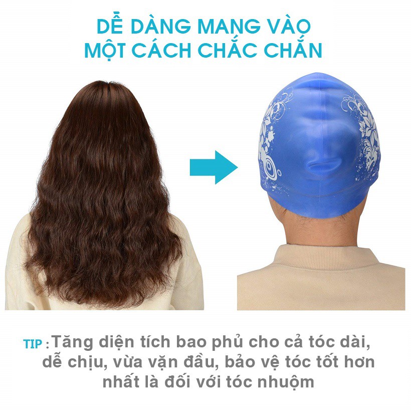 Nón bơi cho nữ tóc dài POPO CA35