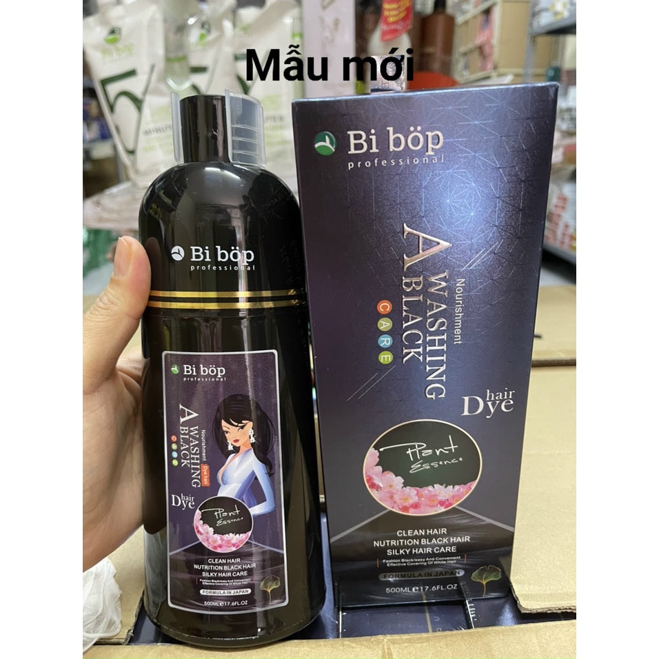 DẦU GỘI ĐEN TÓC PHỦ BẠC BIBOP 3 IN 1 NHẬT BẢN 500ML