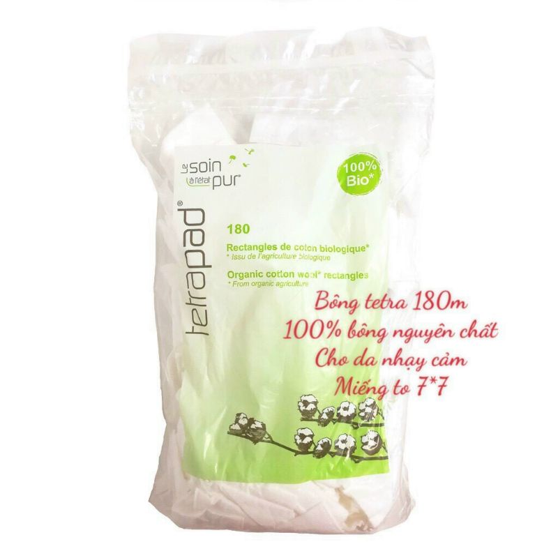 Bông tẩy trang Tetra 180 miếng