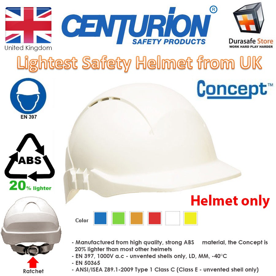 NÓN BẢO HỘ NÚT XOAY CENTURION S08ERF/S09ER Concept NHỰA ABS ĐỦ MÀU