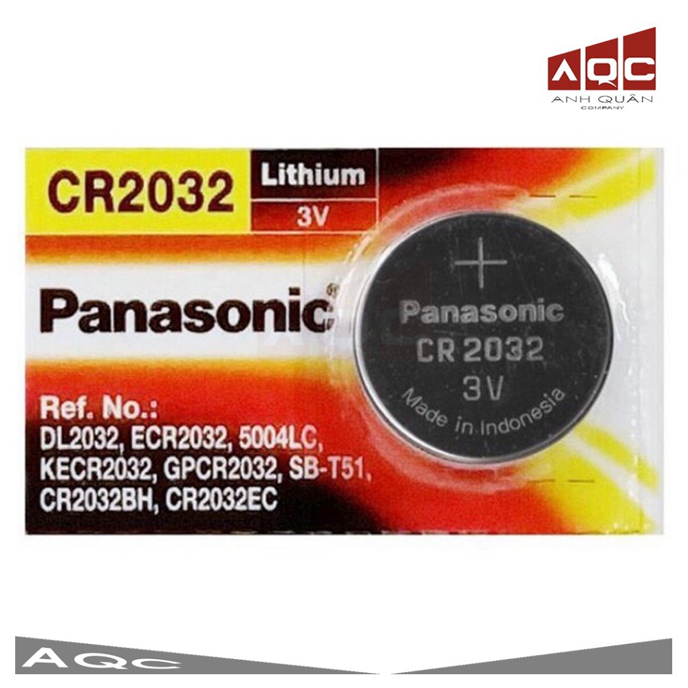 Pin Panasonic CR2032 / CR2025 / CR2016 / CR1632 / CR1220 / CR1620 / CR1616 Pin 3V Lithium Made in Indonesia - Giá 1 viên