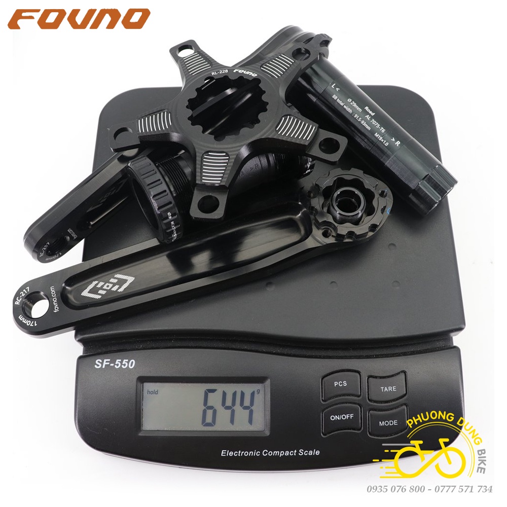 Đùi đĩa  rỗng xe đạp FOVNO THUNDER 34-50T / 36-52T / 39-53T