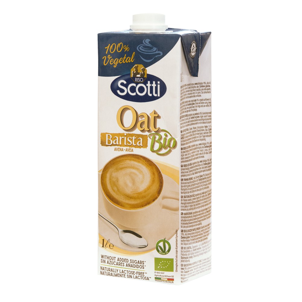 Sữa Yến Mạch BIO Hữu Cơ Barista Riso Scotti - BIO Oat Barrista - Hộp 1L