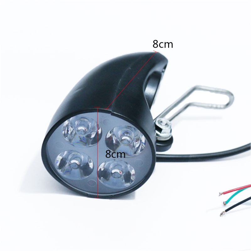 Đèn Pha Ebike 4 Bóng Led Siêu Sáng 36v 48v Cao Cấp Cho Xe Đạp Điện
