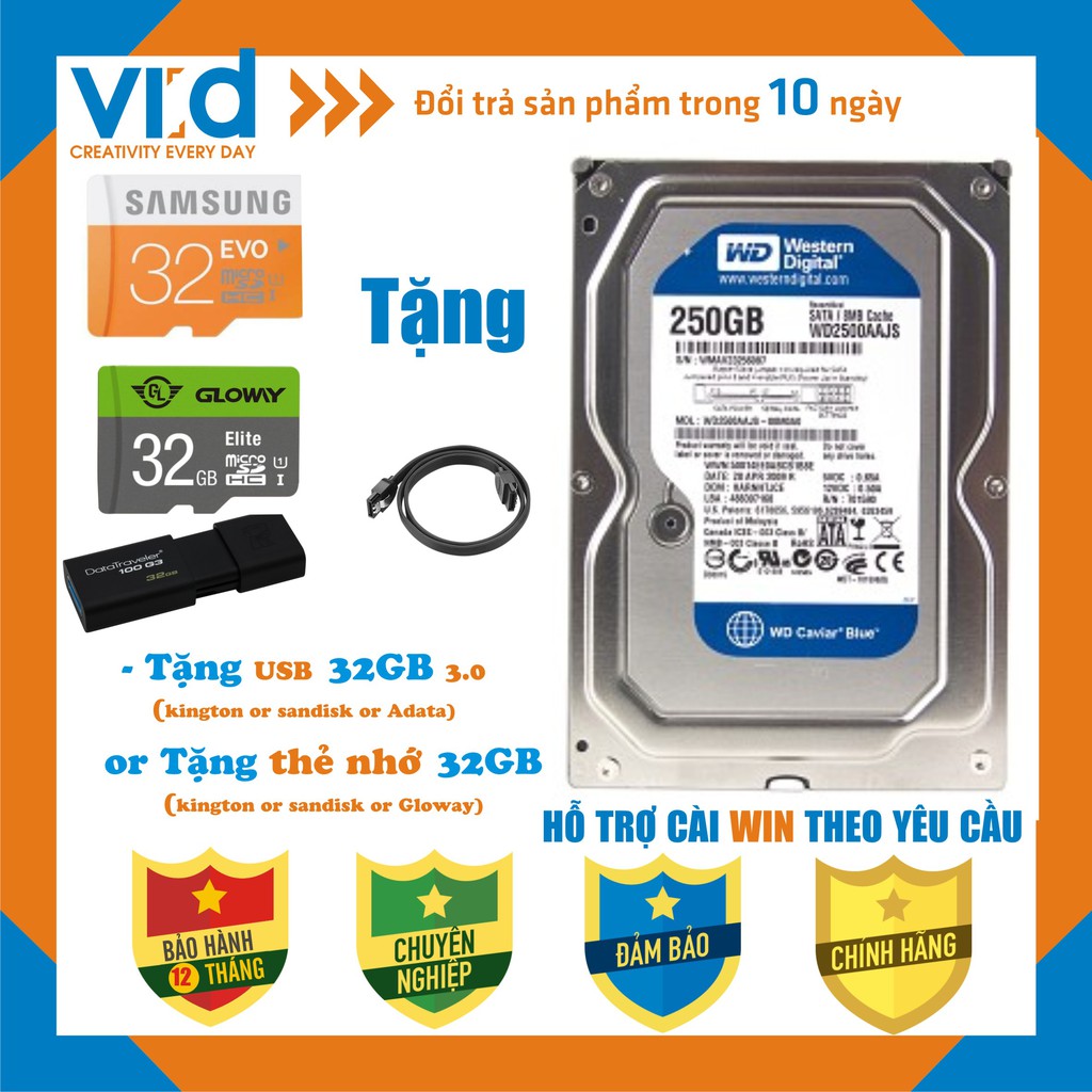 [VOUCHER QUÀ TẶNG].Ổ cứng HDD 320GB, 250GB, 500GB Western, seagate - Hàng nhập khẩu tháo máy đồng bộ- bảo hành 12T