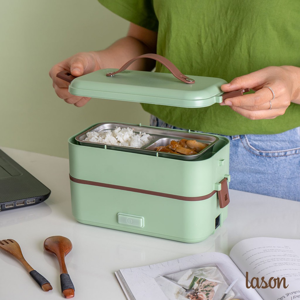 Hộp cơm cắm điện Lason Paris 1600ml, cà men hâm nóng, cặp lồng nấu cơm HC-CD03