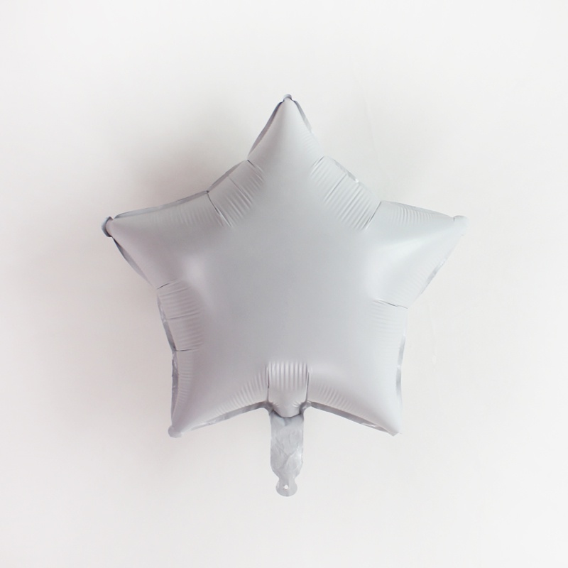 Bóng bay hình ngôi sao, màu trắng, đen trang trí sinh nhật 18inch - Fubao Store