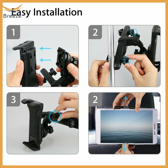 Giá Đỡ Điện Thoại / Máy Tính Bảng 4.0-12.5 Inches Xoay 360 Độ Gắn Ghế Sau Xe Hơi