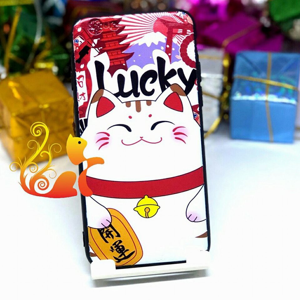 Ốp lưng Iphone Mèo Lucky - 5/5s/6/6s/7/7+/8/8+/X