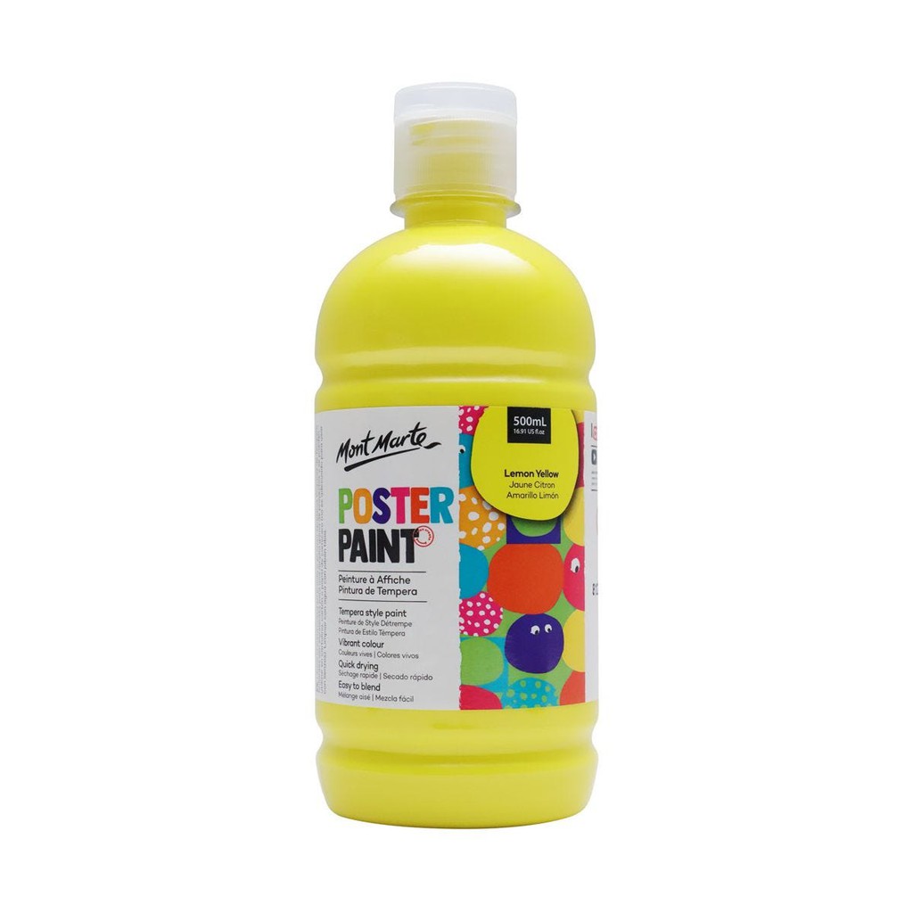 Màu Nước Poster Paint Mont Marte 500ml - Lemon Yellow - MPST0002