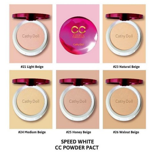 Phấn Phủ Cathy Doll Speed White CC Powder Pact SPF40 PA+++ 12g #21 Light Beige