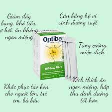 Men vi sinh Optibac Xanh lá cây Bifido Fibre , Anh (30 gói) giảm táo bón và bổ sung chất xơ cho người từ 1 tuổi trở lên