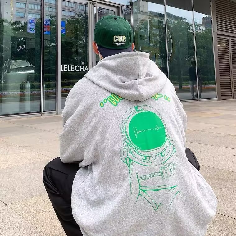 Áo hoodie Dáng Rộng Có In Chữ Thời Trang Phong Cách Hàn Quốc Cho Nam