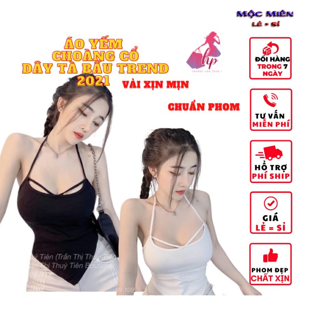 Áo yếm nữ kiểu croptop hở lưng tà bầu choàng dây cực sanh chảnh sexy thời trang nữ 2021 -A16.