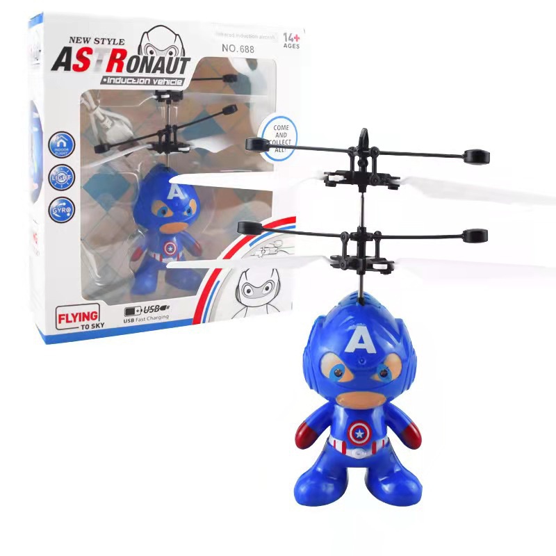 Đồ chơi máy bay hình người nhện/captain America dễ thương cho bé
