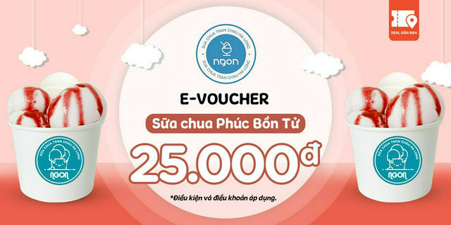 E-Voucher sữa chua Phúc Bồn Tử Sữa chua trân châu Hạ Long Ngon