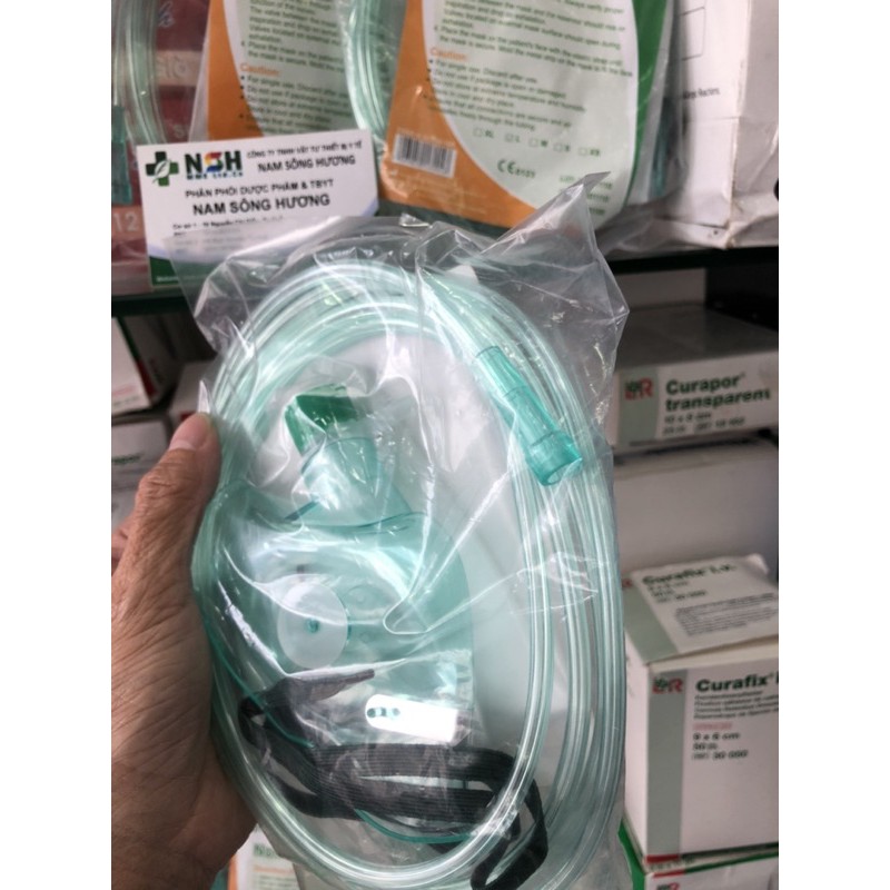 Bộ mặt nạ thở oxy có túi, mask thở oxy có túi người lớn và trẻ em non rebreathing mask GREETMED