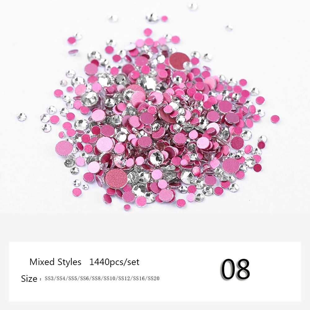 [Hàng mới về] Set 1440 đá đính họa tiết 3D trang trí móng DIY