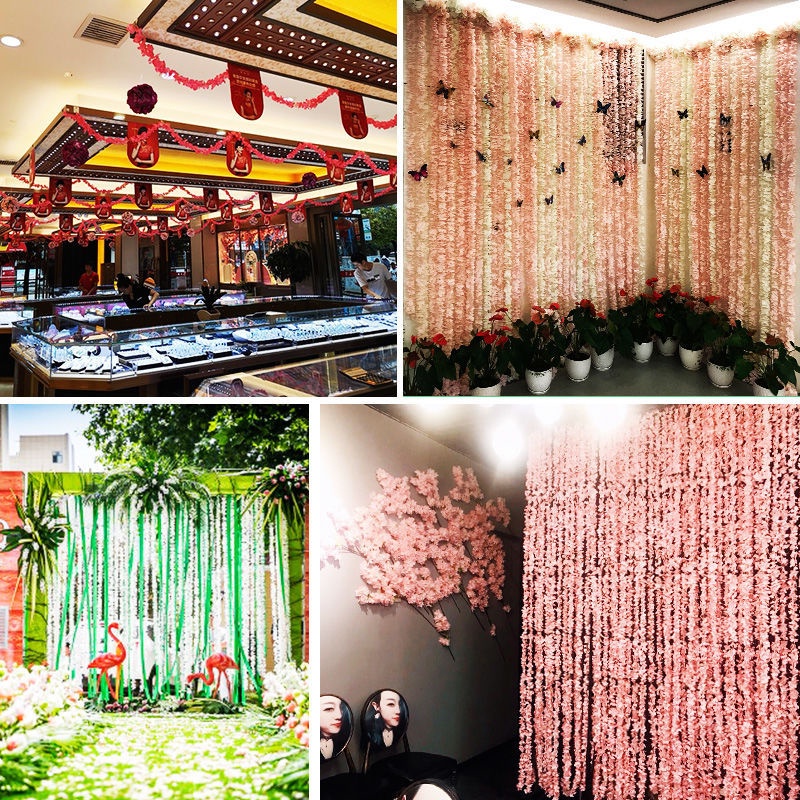 Dây Hoa Phong Lan Nhân Tạo Bằng Lụa Cho Trang Trí Tiệc Cưới