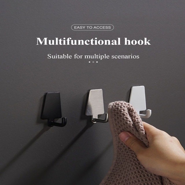 Móc Treo Đồ Gắn Tường Bằng Thép Không Gỉ Chống Ẩm Không Để Lại Dấu Chống Nước