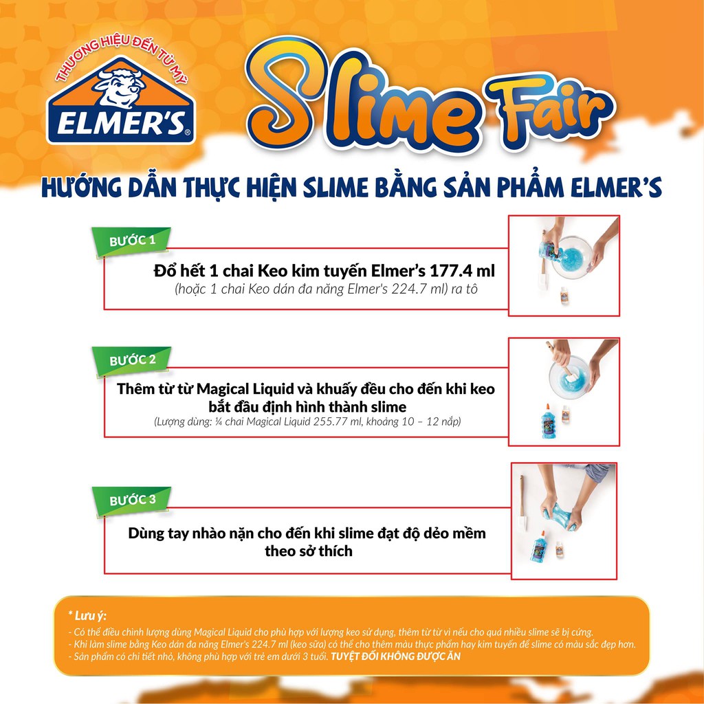 Bộ dụng cụ làm Slime Elmer's Glue Slime Starter Kit cho người mới