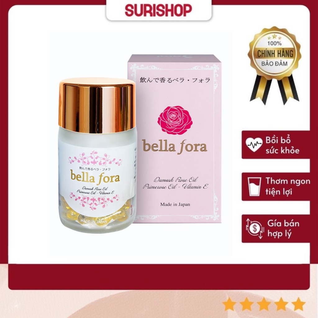Viên Uống Thơm Cơ Thể Tăng Cường Nội Tiết Bella Fora Nhập Khẩu Nhật Bản Hộp 35 Viên