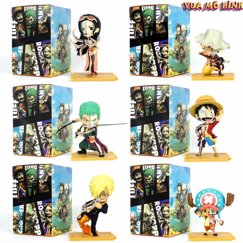 Mô hình One piece- [Hàng chính hãng] Mô Hình các nhân vật băng Luffy mũ rơm Chibi Zombie cực dễ thương cao 10cm