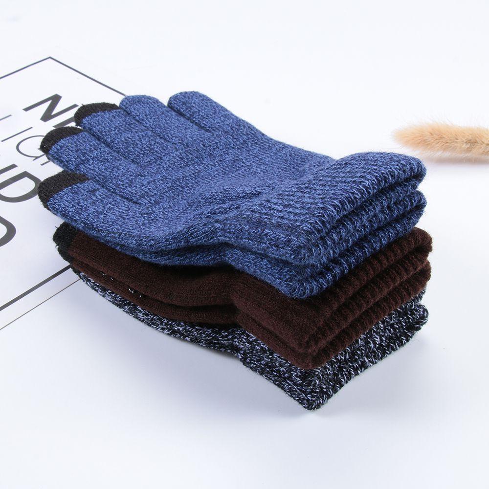 Đôi Găng Tay Chống Trượt Vải Len Giữ Ấm Mùa Đông