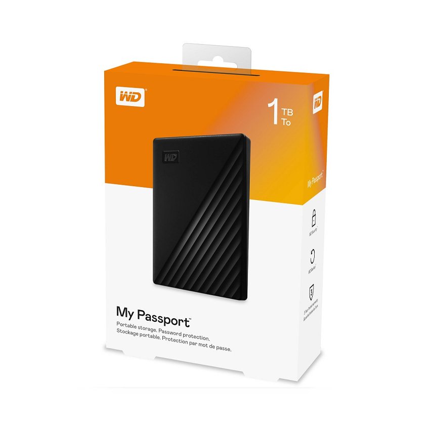 Ổ cứng di động Western Digital My Passport 1Tb USB3.2 - Bảo hành 36 tháng chính hãng